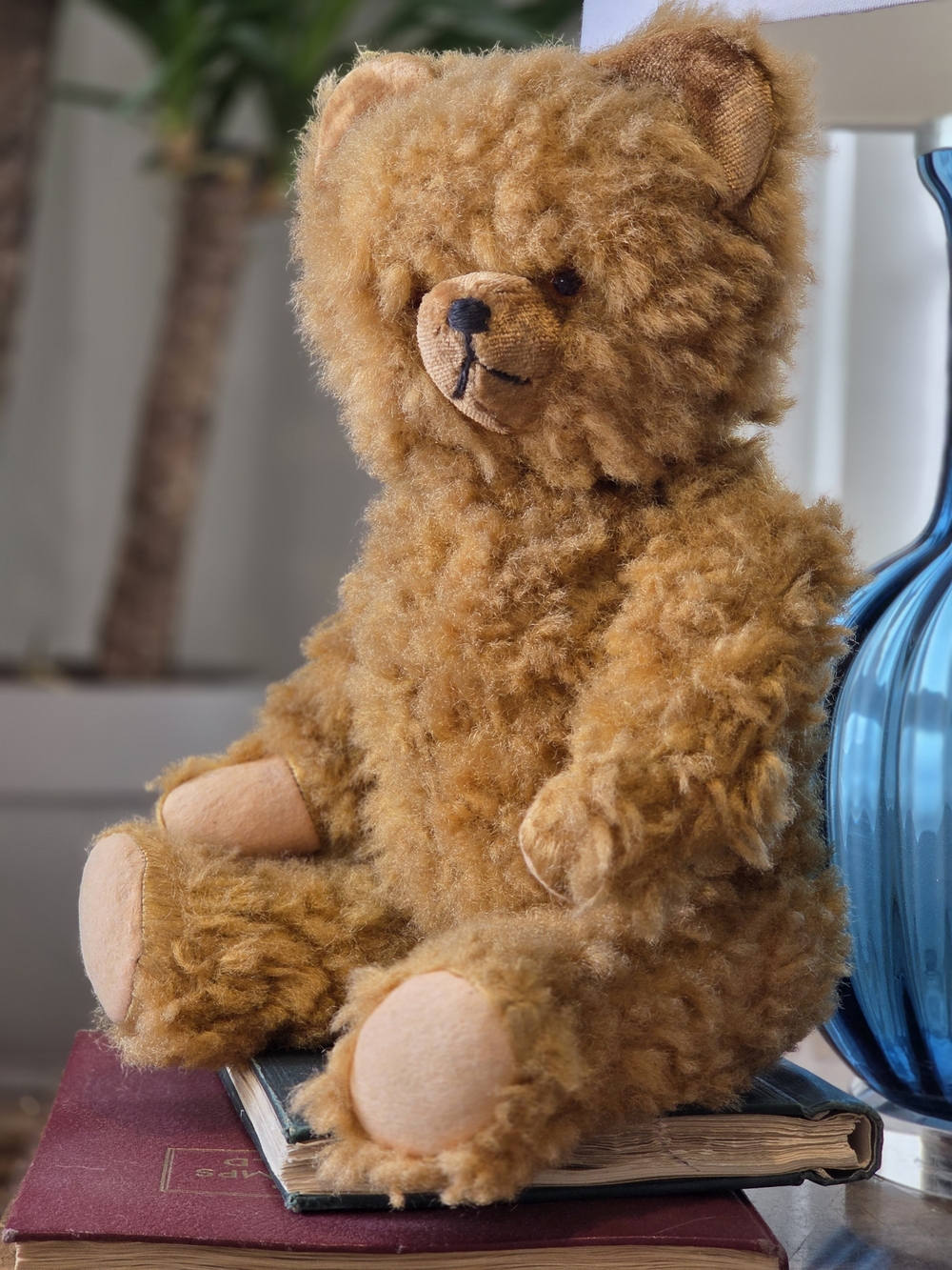 Vintage Mohair Jointed Teddy Bear With Functioning Growler